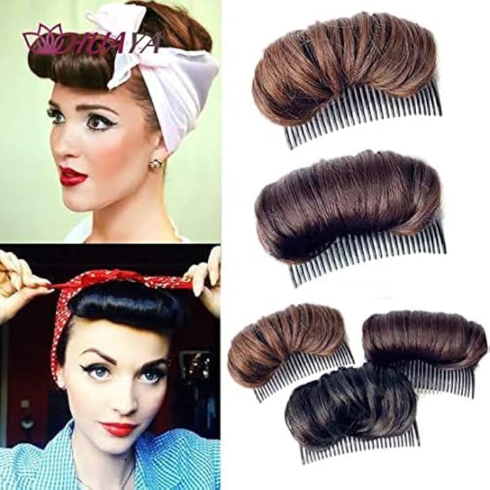 Charming Bump It Up Volume Inserts Sponge Hair Pad (Brown) - 3 Pieces - Image 5